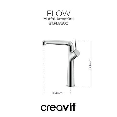 Creavit Flow Mutfak Armatürü