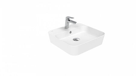 Creavit LOOP Masa Üstü İnce Lavabo Beyaz 45cm