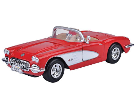 Vardem Koleksiyon 1 / 24  1959 Chevrolet Corvette Kırmızı Model Metal Araba