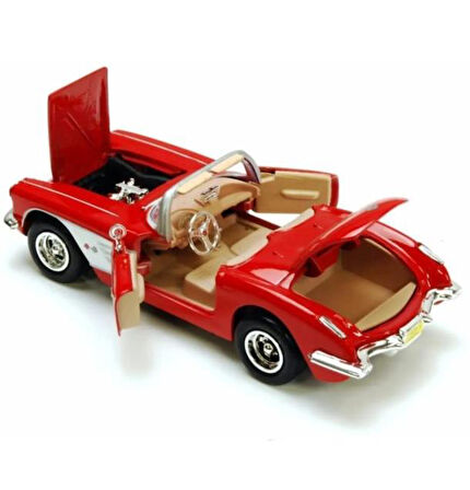 Vardem Koleksiyon 1 / 24  1959 Chevrolet Corvette Kırmızı Model Metal Araba