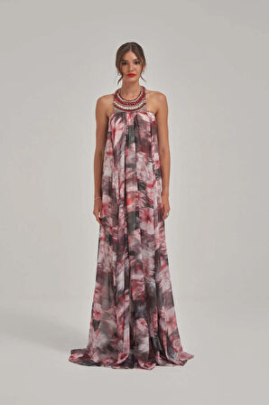 Özel Taş Ve Çiçek El İşlemeli Desenli Elbise Ceket Takım