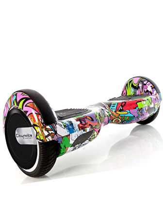 CityMate Elektrikli Kaykay Full Ledli Hoverboard D-04 Bluetooth Hoparlörlü 6.5 Inch Desenli Çanta Hediye