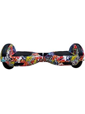 CityMate Elektrikli Kaykay Full Ledli Hoverboard Desen-11 Bluetooth Hoparlörlü 6.5 Inch Desenli Çanta Hediye