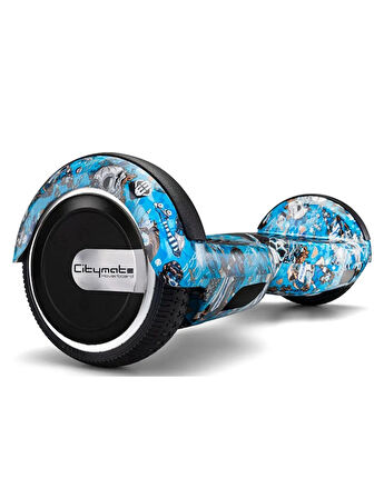 CityMate Elektrikli Kaykay Full Ledli Hoverboard D-20 Bluetooth Hoparlörlü 6.5 Inch Desenli Çanta Hediye