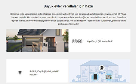 EZVIZ CS-EP7 WIFI ÇİFT YÖNLÜ KONUŞMA DOKUNMATİK KAPI GÖRÜNTÜLEYİCİSİ 