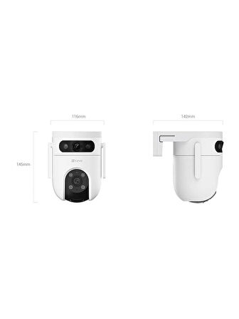 Ezviz CS-H9C 3MP DUAL LENS PT Çift Lensli Kaydırma Eğme Hareketli Kamera