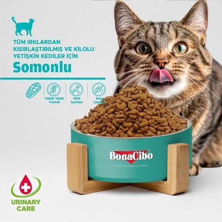 BonaCibo Adult Cat Sterilised Somonlu Kısırlaştırılmış Kediler için Somonlu Yetişkin Kedi Maması 5 Kg