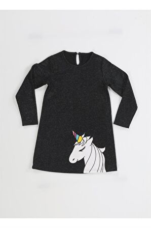 Princess Unicorn Laci Simli Kız Elbise
