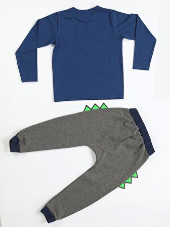 Hello Timsah Tırtırlı Baggy Pantolon + T-shirt Takım