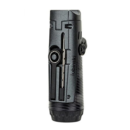 Lubinski Metal Gri Puro Seti (1 Torch Çakmak, 60 Ring V-Cut Puro Kesici) (8084AT)