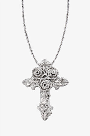 Iced Out Cross Kolye