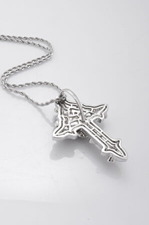 Iced Out Cross Kolye