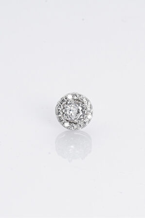 10mm Circle Cut Paved Diamond Küpe
