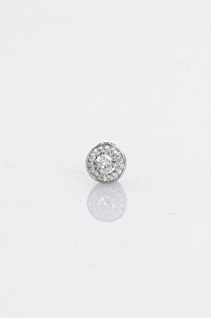 8mm Diamond Stone Paved Küpe