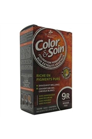 Color And Soin Tamamen Bitkisel Organik Saç Boyası 9r Ateş Kırmızısı