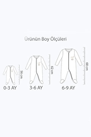 Beyaz Kız Bebek Tulum Kiraz Desenli Pamuklu Patikli Uzun Kollu Mevsimlik Tulum