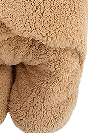 0-12 Ay Unisex Bebek Kapüşonlu Kulaklı Peluş Kundak Battaniye Uyku Tulumu Kahverengi