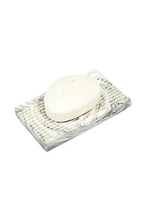Mermer Esintili Modern Beton Banyo Aksesuar Seti (5 Parça)