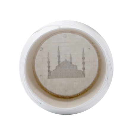 Cami Sarığı – Beyaz Kumaş – Beyaz Takke – Çapraz Sarım – Cami Nakışlı – 7 Metre