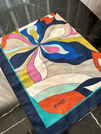 Siyane Scarf Naturel Desen Şal 07