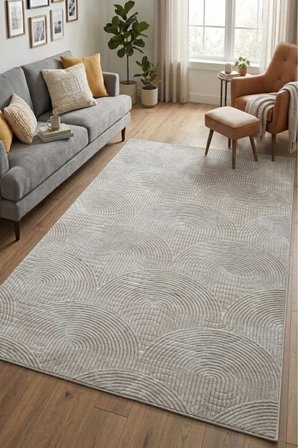 Kaymaz Tabanlı Halı Kesme Yolluk Salon Koridor Mutfak Yatak Odası Halısı 3002 Vi̇Zon