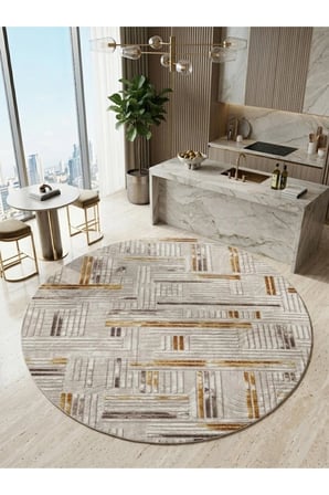 Kaymaz Tabanlı Halı Kesme Yolluk Salon Koridor Mutfak Yatak Odası Halısı Daire 3012 Bej