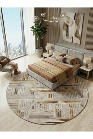 Kaymaz Tabanlı Halı Kesme Yolluk Salon Koridor Mutfak Yatak Odası Halısı Daire 3012 Bej