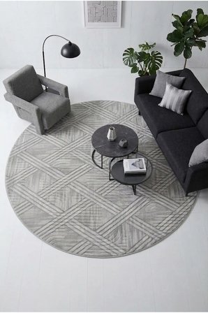 Kaymaz Tabanlı Halı Kesme Yolluk Salon Koridor Mutfak Yatak Odası Halısı Daire 3008 Gri