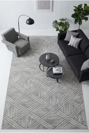 Kaymaz Tabanlı Halı Kesme Yolluk Salon Koridor Mutfak Yatak Odası Halısı Daire 3008 Gri