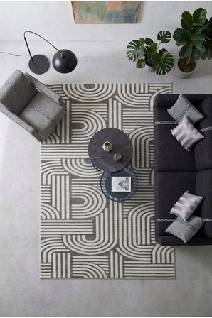 Kaymaz Tabanlı Halı Kesme Yolluk Salon Koridor Mutfak Yatak Odası Halısı Daire 3012 Gri