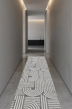 Kaymaz Tabanlı Halı Kesme Yolluk Salon Koridor Mutfak Yatak Odası Halısı Daire 3012 Gri