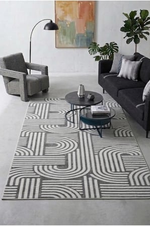 Kaymaz Tabanlı Halı Kesme Yolluk Salon Koridor Mutfak Yatak Odası Halısı Daire 3012 Gri