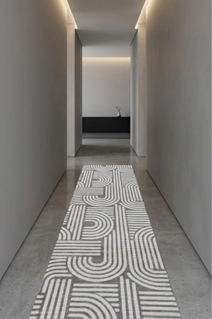 Kaymaz Tabanlı Halı Kesme Yolluk Salon Koridor Mutfak Yatak Odası Halısı Daire 3012 Gri