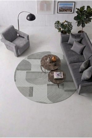 Kaymaz Tabanlı Halı Kesme Yolluk Salon Koridor Mutfak Yatak Odası Halısı Daire 3021 Gri