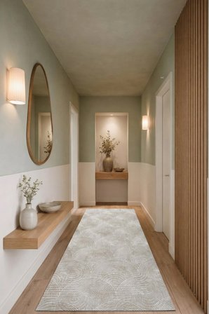 Kaymaz Tabanlı Halı Kesme Yolluk Salon Koridor Mutfak Yatak Odası Halısı 6002 Vi̇Zon
