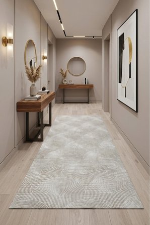 Kaymaz Tabanlı Halı Kesme Yolluk Salon Koridor Mutfak Yatak Odası Halısı 6002 Vi̇Zon