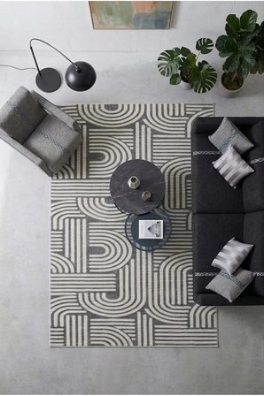 Kaymaz Tabanlı Halı Kesme Yolluk Salon Koridor Mutfak Yatak Odası Halısı 6012 Gri̇