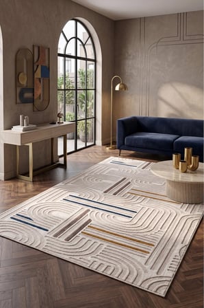 Kaymaz Tabanlı Halı Kesme Yolluk Salon Koridor Mutfak Yatak Odası Halısı 6012 Multi̇