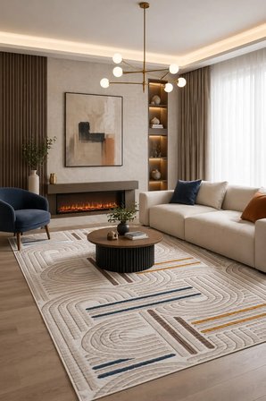 Kaymaz Tabanlı Halı Kesme Yolluk Salon Koridor Mutfak Yatak Odası Halısı 6012 Multi̇