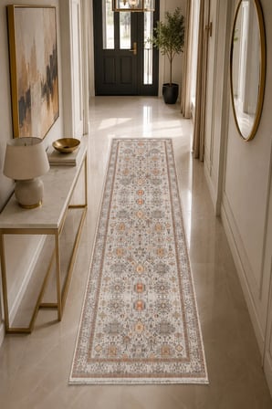 Dekoratif Halı Kaymaz Taban Leke Tutmaz Yıkanabilir Kilim Özel Ölçü Salon Halısı 3008