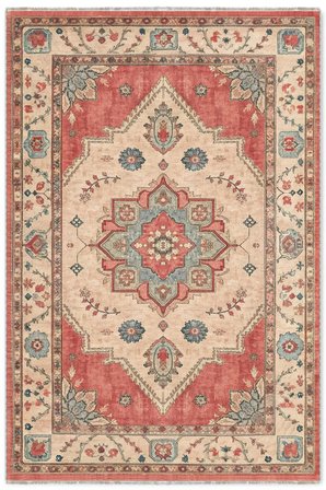 Dekoratif Halı Kaymaz Taban Leke Tutmaz Yıkanabilir Kilim Özel Ölçü Salon Halısı 3027-1