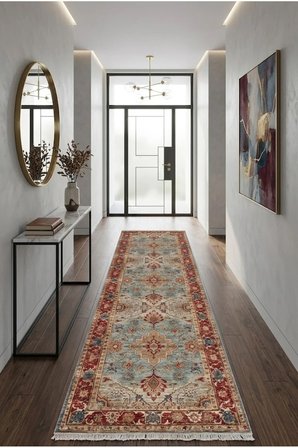 Dekoratif Halı Kaymaz Taban Leke Tutmaz Yıkanabilir Kilim Özel Ölçü Salon Halısı 3032