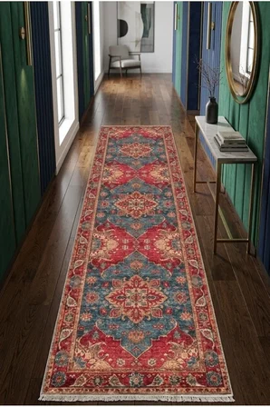 Dekoratif Halı Kaymaz Taban Leke Tutmaz Yıkanabilir Kilim Özel Ölçü Salon Halısı 3033