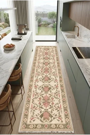 Dekoratif Halı Kaymaz Taban Leke Tutmaz Yıkanabilir Kilim Özel Ölçü Salon Halısı 3036