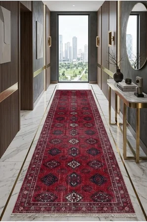 Dekoratif Halı Kaymaz Taban Leke Tutmaz Yıkanabilir Kilim Özel Ölçü Salon Halısı 3040