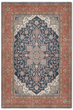 Dekoratif Halı Kaymaz Taban Leke Tutmaz Yıkanabilir Kilim Özel Ölçü Salon Halısı 3041