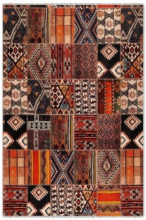Dekoratif Halı Kaymaz Taban Leke Tutmaz Yıkanabilir Kilim Özel Ölçü Salon Halısı 3046