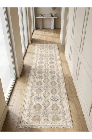 Dekoratif Halı Kaymaz Taban Leke Tutmaz Yıkanabilir Kilim Özel Ölçü Salon Halısı 3048