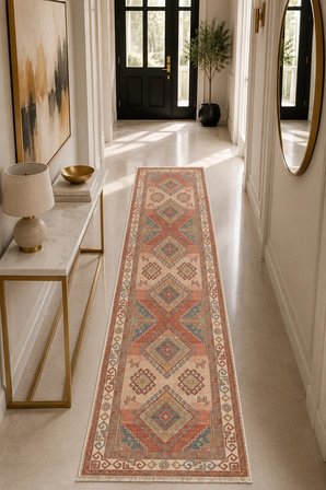 Dekoratif Halı Kaymaz Taban Leke Tutmaz Yıkanabilir Kilim Özel Ölçü Salon Halısı 3049