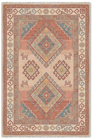 Dekoratif Halı Kaymaz Taban Leke Tutmaz Yıkanabilir Kilim Özel Ölçü Salon Halısı 3049